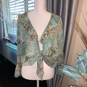Lane Bryant beautiful sheer cardigan/cover up.